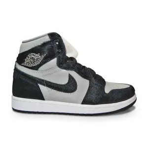 Women Nike Air Jordan 1 Retro High OG - DZ2523 001 - Medium Grey Black White Vented Tongue Design Trendy