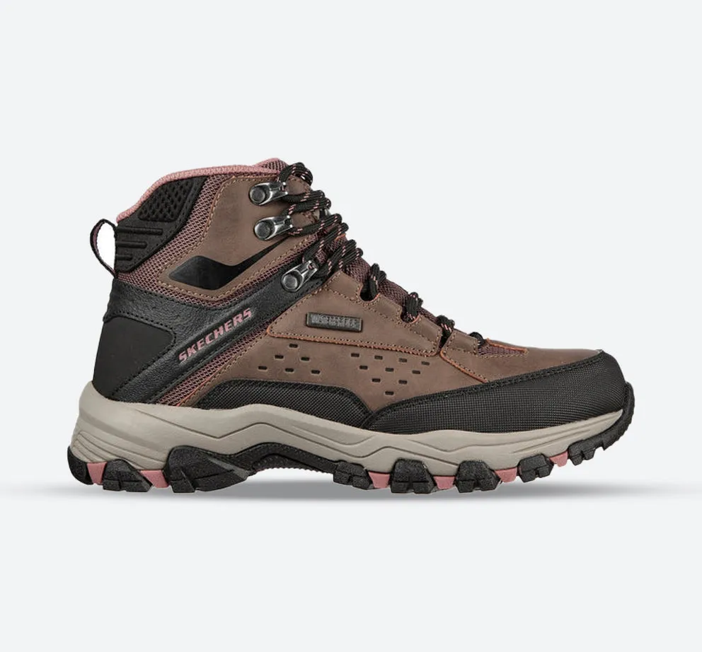 Women's Wide Fit Skechers 2E |Relaxed Fit| 158257 Selmen Hiking Waterproof Outdoor Boots Block Heel