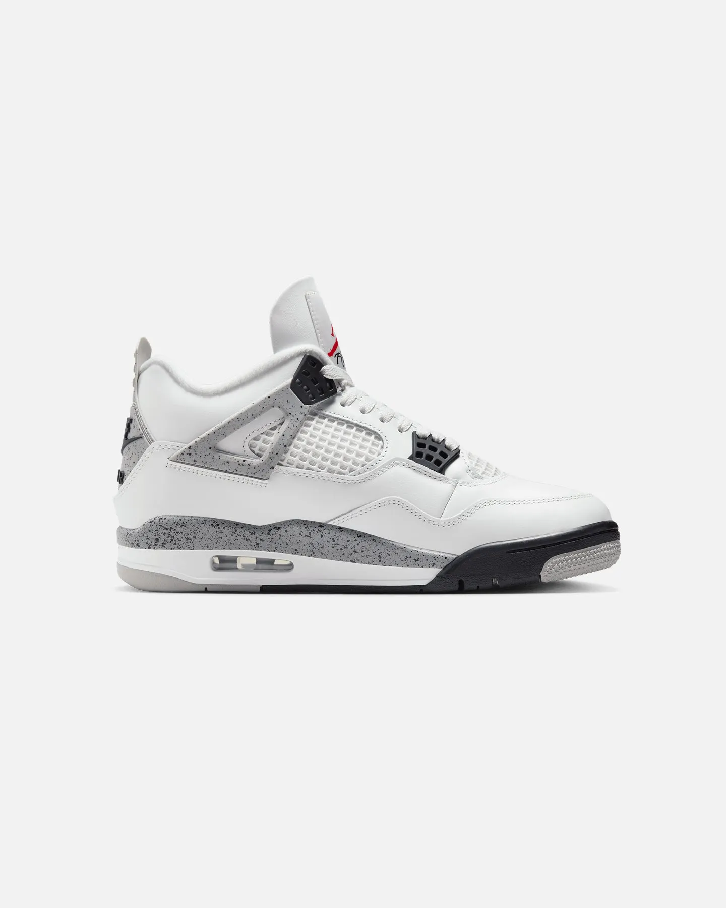 Good Traction Leather Touch Jordan Air Jordan 4 Retro OG Remastered "White Cement" Summit White/Fire Red/Cement Grey