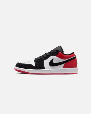 Comfort Slope Climb Strong Jordan Air Jordan 1 Low SE "Black Toe" White/Black/Red
