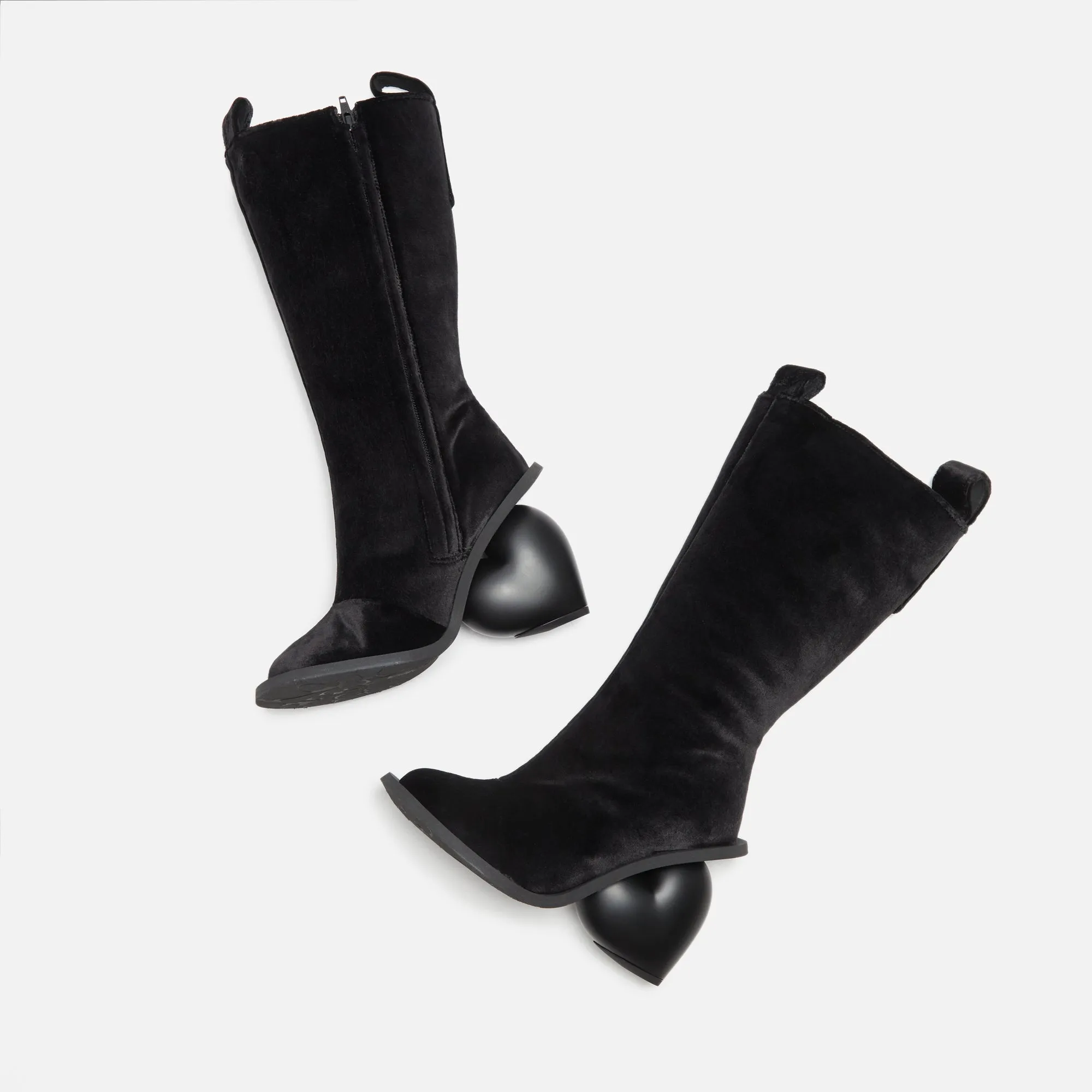 Yume Yume Love Boot - Black Velvet Minimal Design Reinforced Form Weekend Wanderer