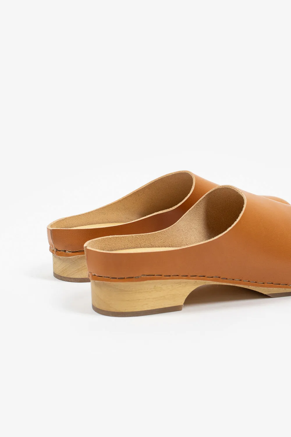Low Leather Clog Natural Light Step