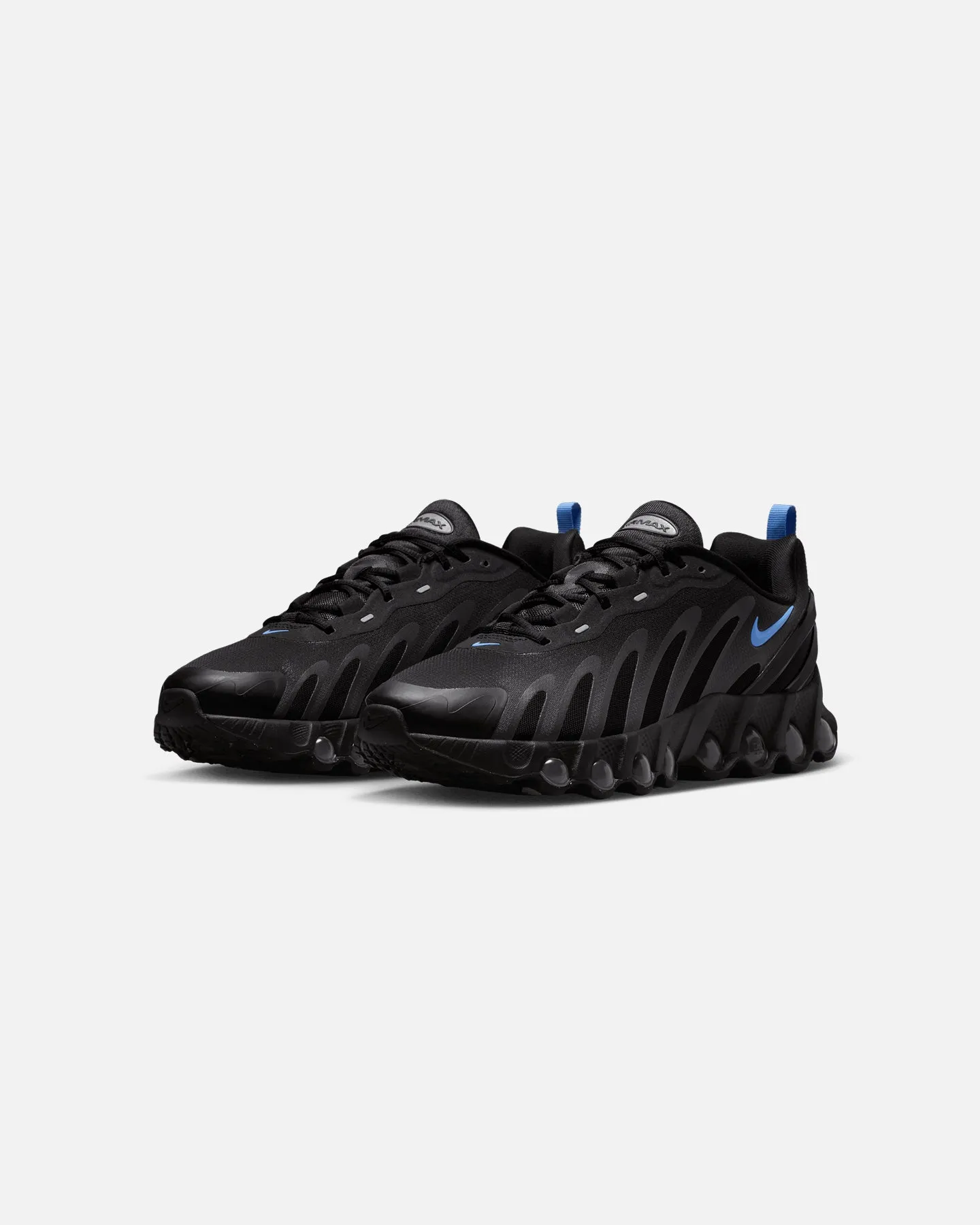 Nike Air Max DN8 Black/Blue Fitted Traction Reinforced Stitching