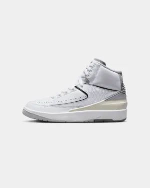 Jordan Air Jordan 2 Retro "Cement Grey" White/Cement Grey Mom Fit Slip Resistant Modern Commuters