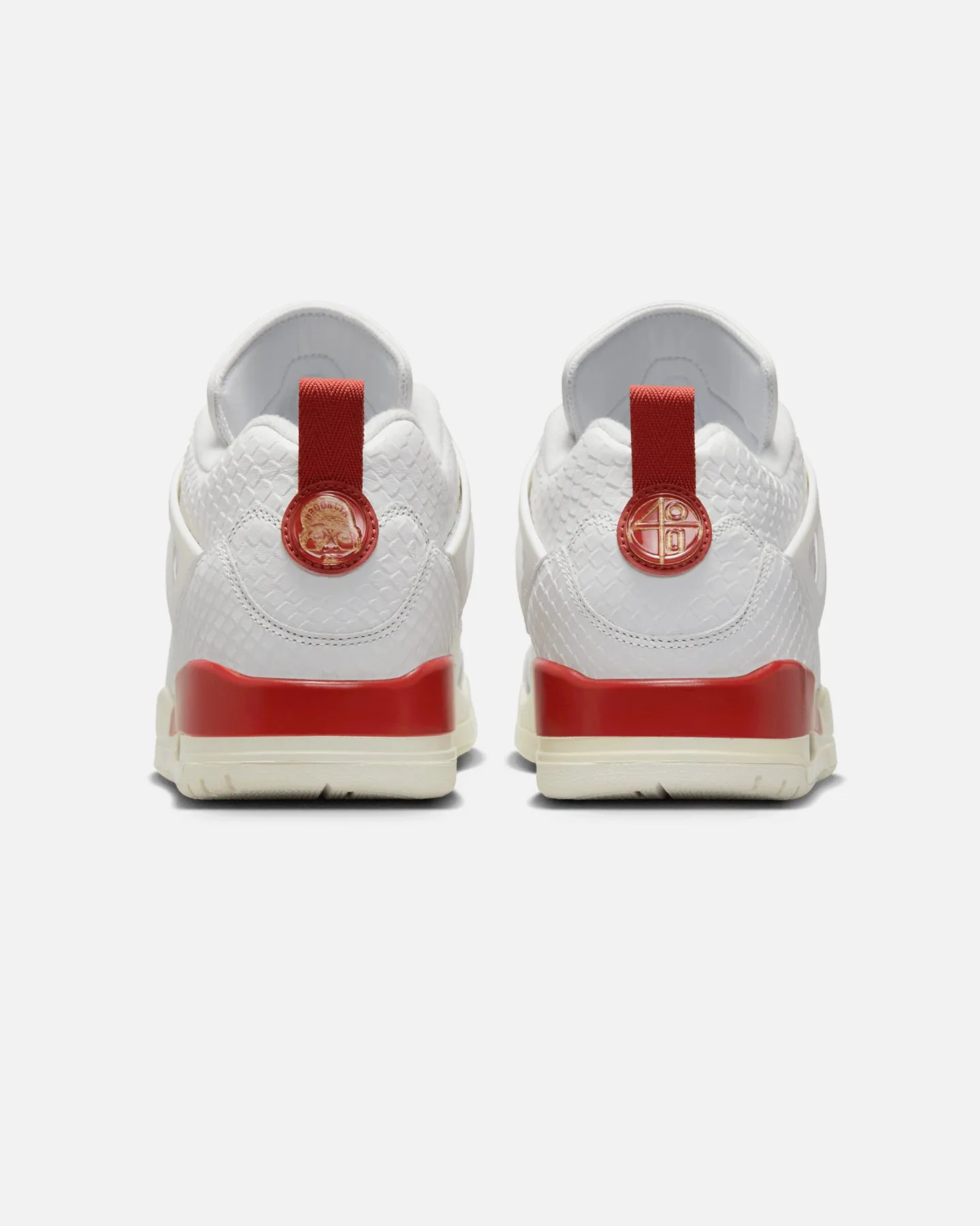 Jordan Spizike Low "El Vuelo" Summit White/Metallic Gold-Dragon Red Comfortable Sides Athletic materials