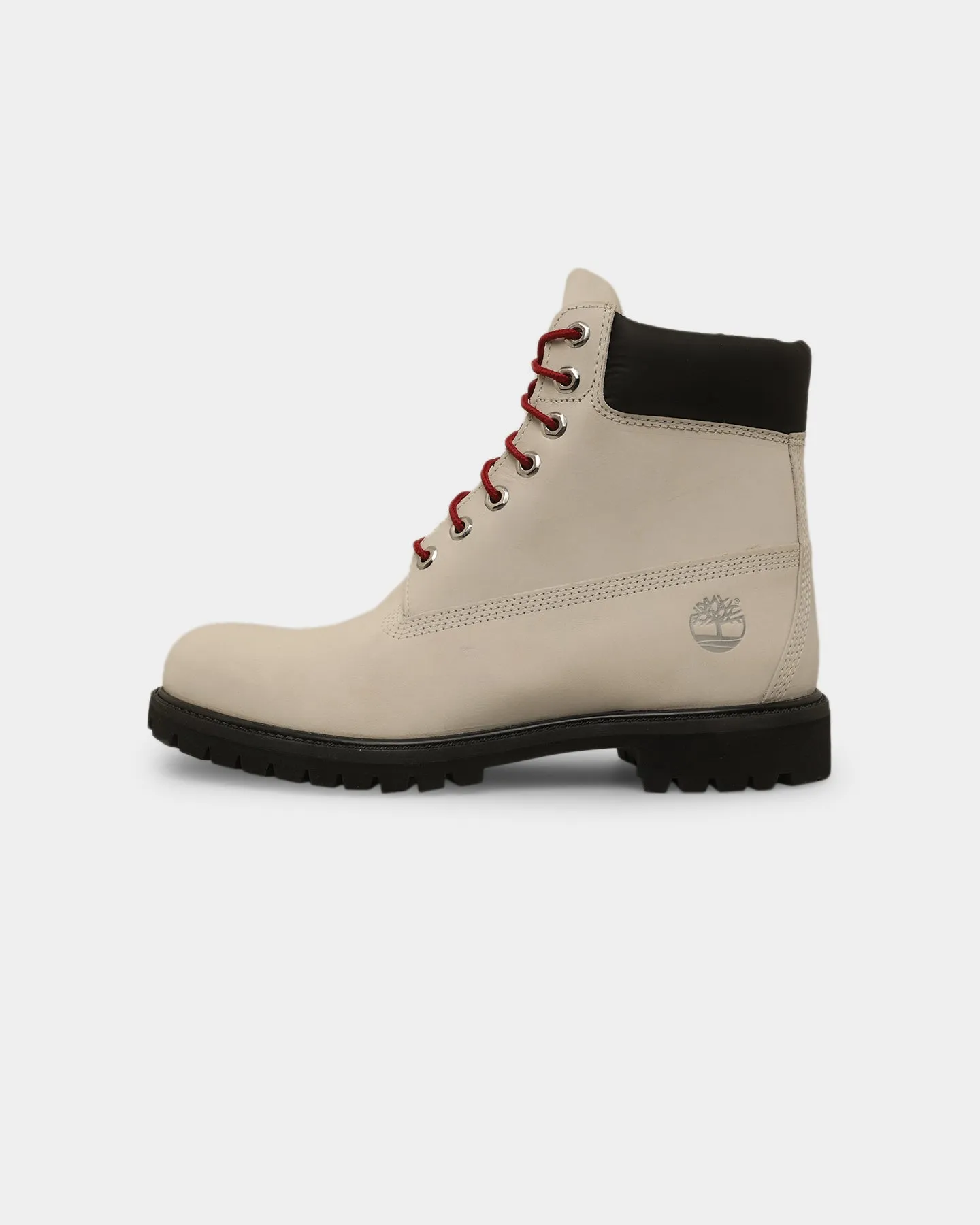 Timberland 6" Premium Boot White Nubuck Sport Life Pure Black