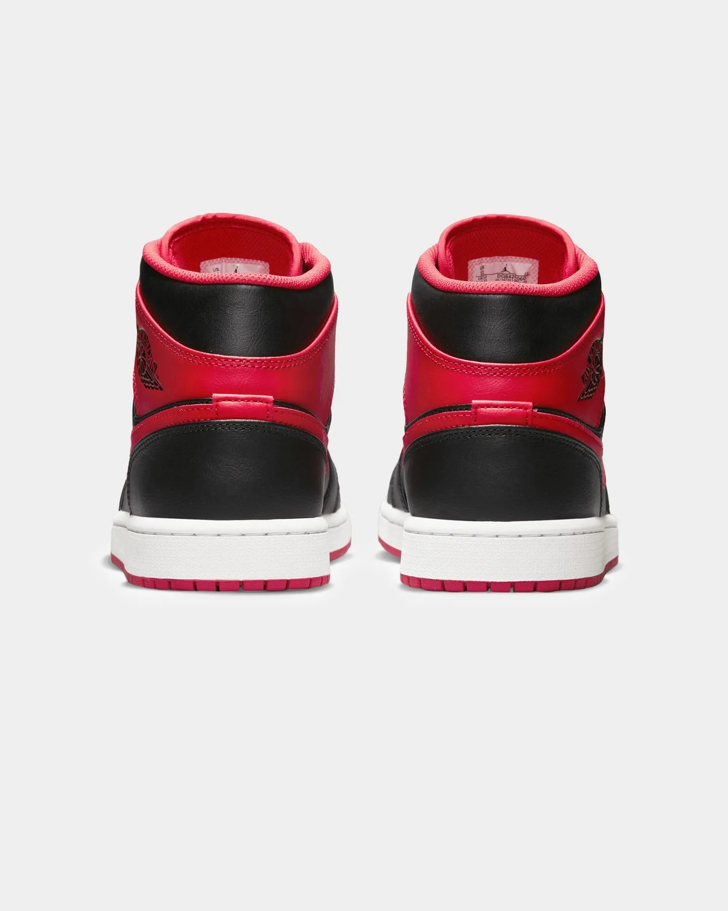 Jordan Air Jordan 1 Mid "Alternate Bred" Black/Fire Red Wide Base Low Profile Weekend Trip