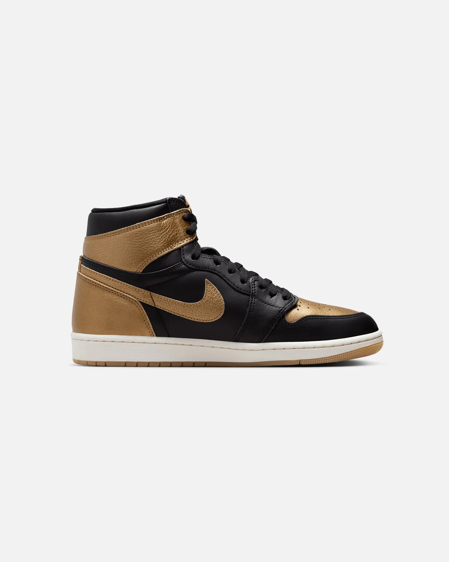 Jordan Air Jordan 1 Retro High OG "Metallic Gold" Black/Metallic Mono Style Play Mode
