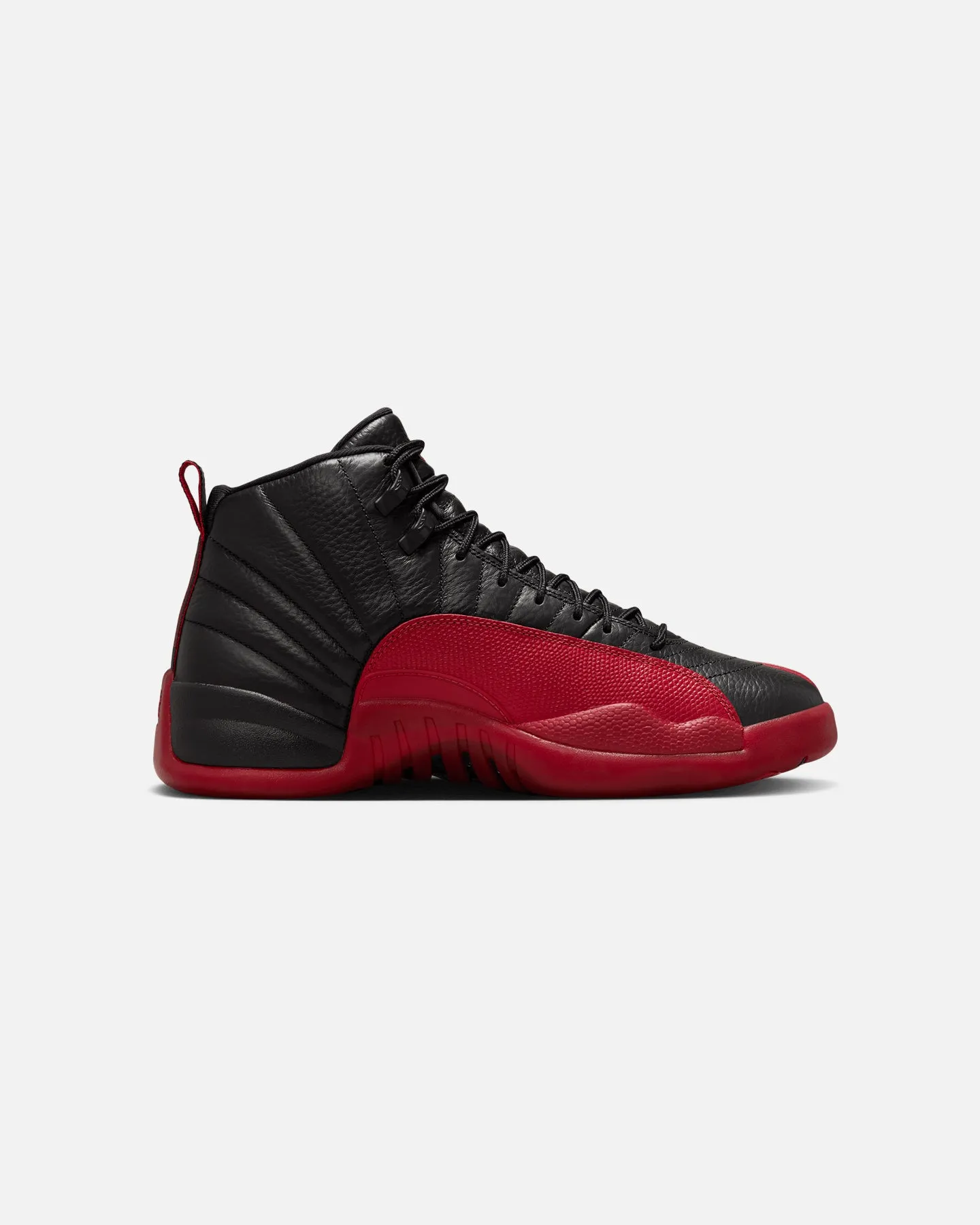 Jordan Air Jordan 12 Retro "Flu Game" Black/Varsity Red HeelCushion Abrasion Resistant Sole