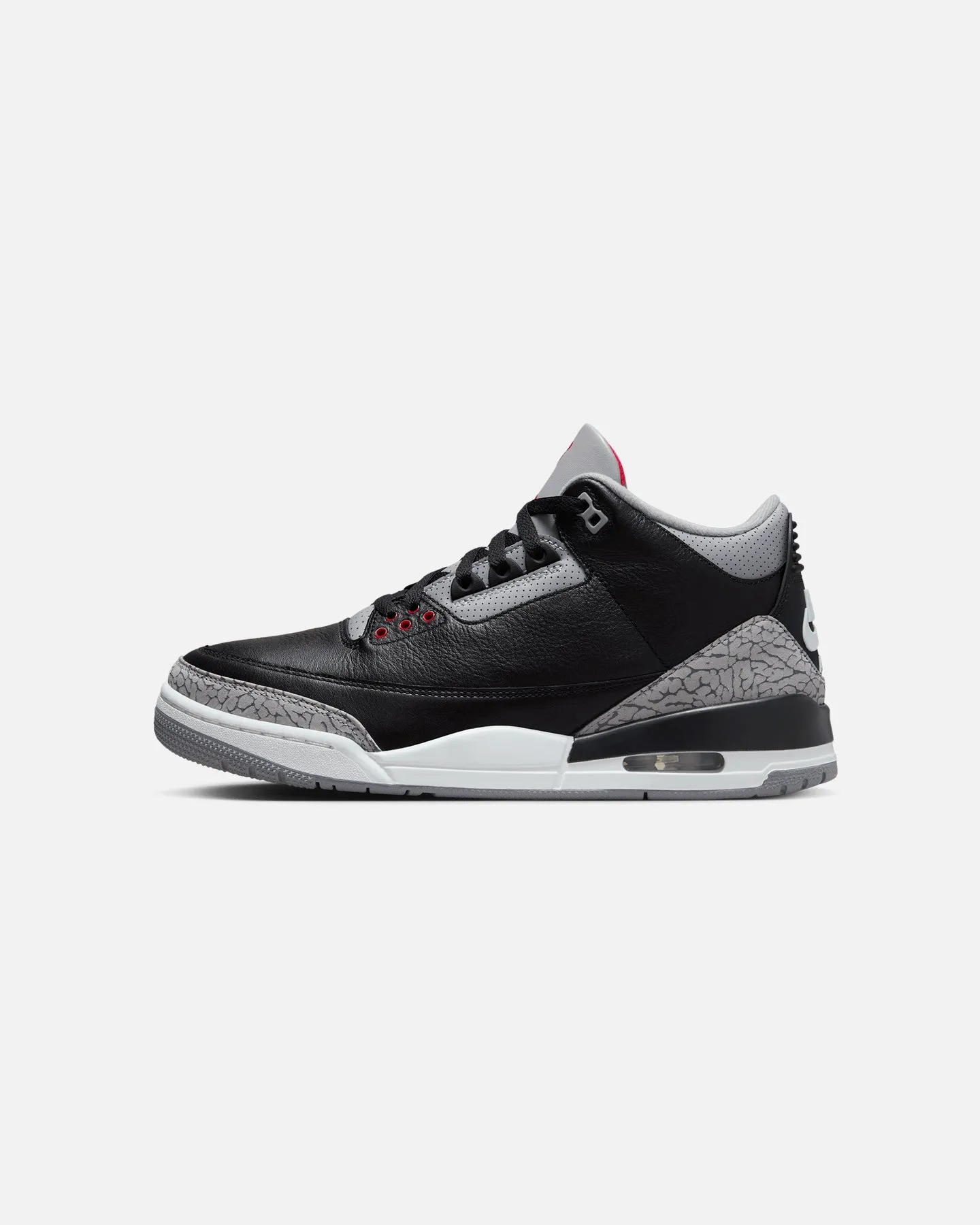 Lace Lock Jordan Air Jordan 3 Retro "Black Cement" Black/Fire-Red