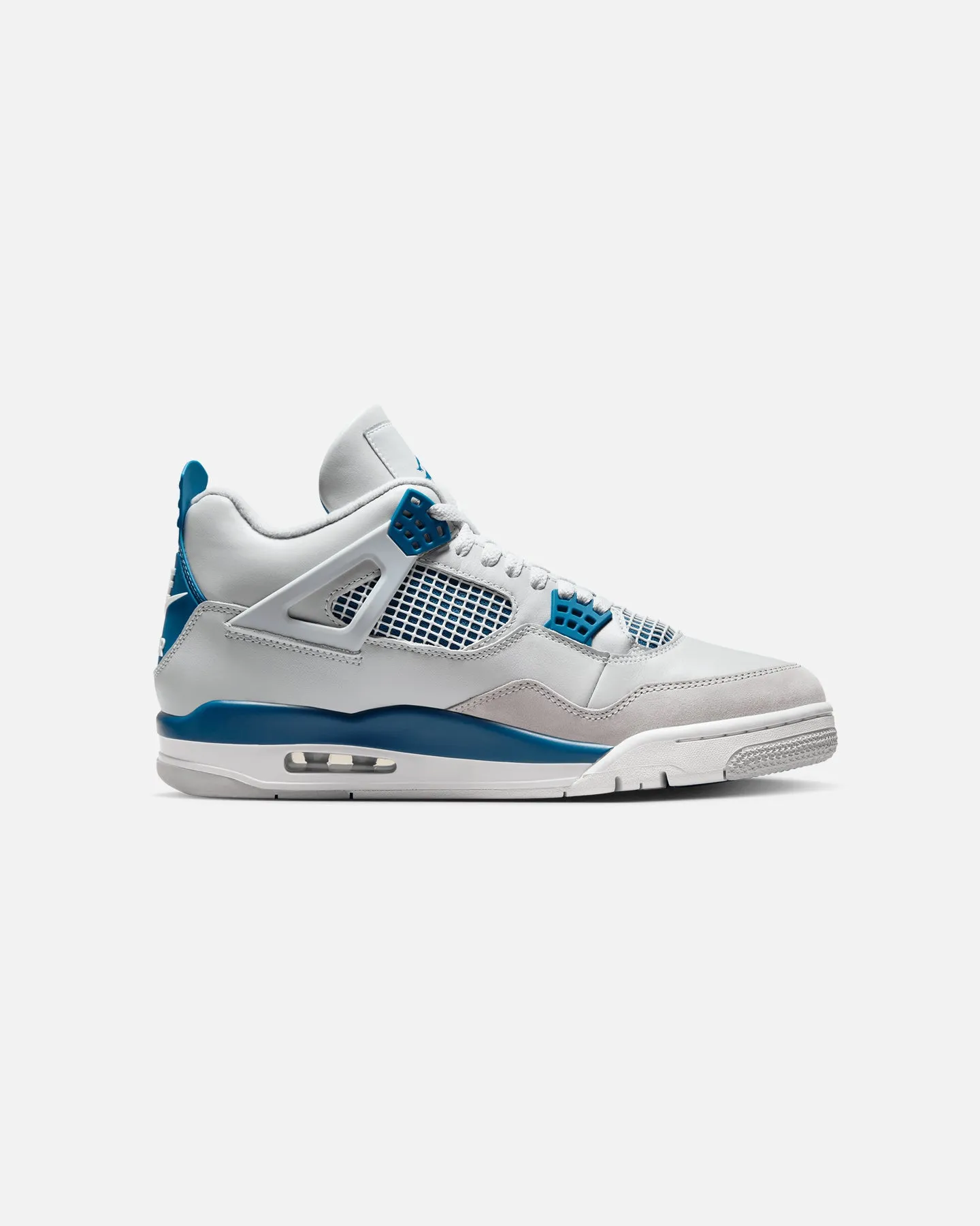 Lace Up Style Jordan Air Jordan 4 Retro "Military Blue" Off White/Industrial Blue