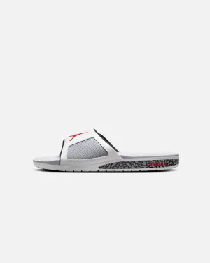 Jordan Hydro III Slides Summit White/Fire Red Early Jog slow walk