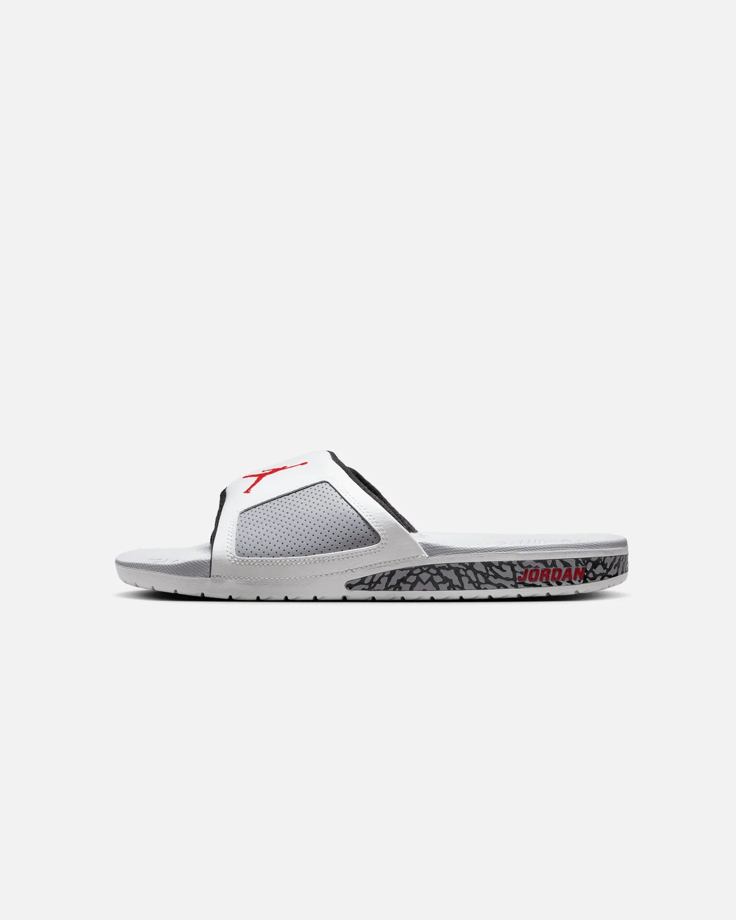 Jordan Hydro III Slides Summit White/Fire Red Early Jog slow walk