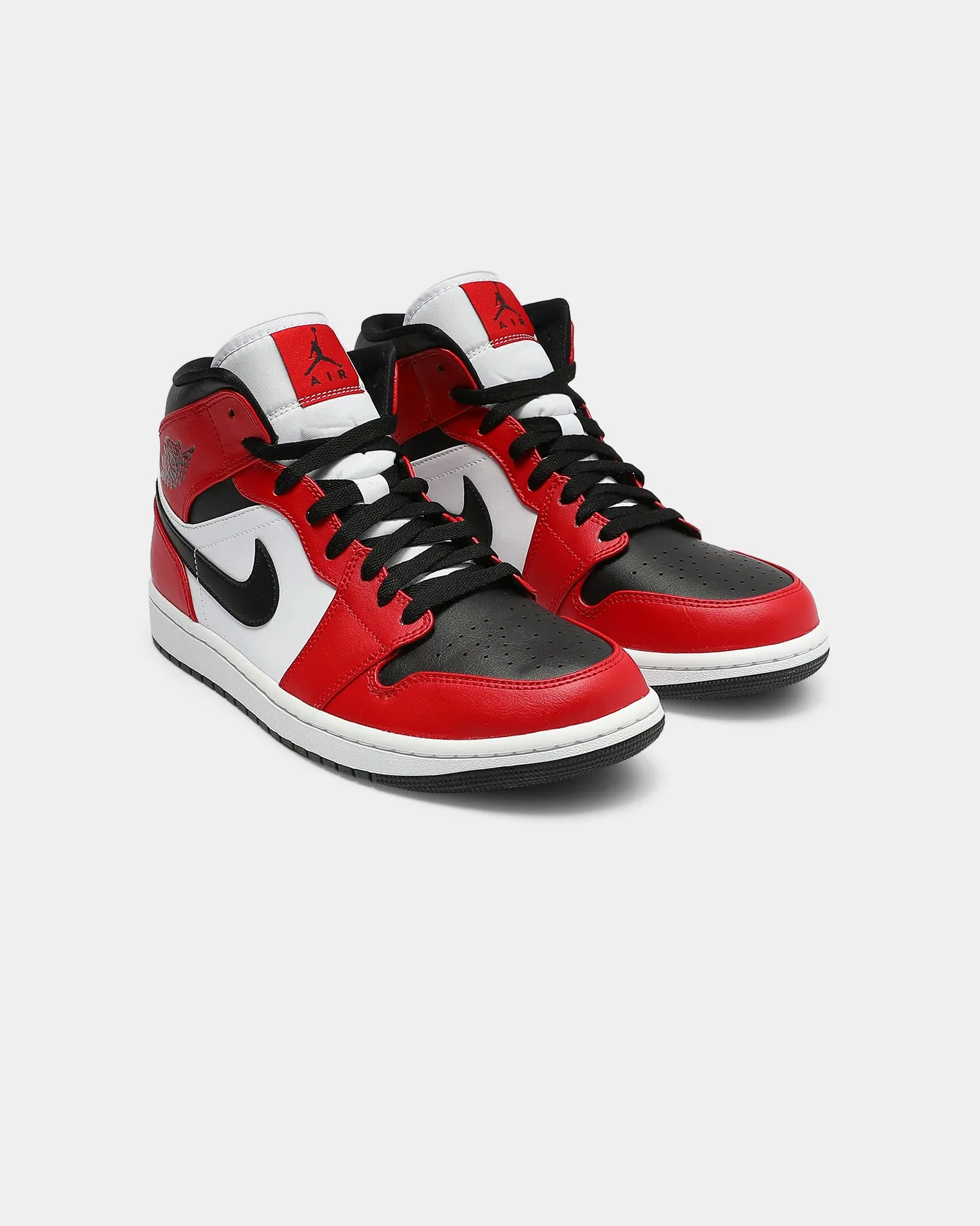 Snow Grip Jordan Men's Air Jordan 1 Mid ' Chicago Black Toe' Black/Black/Red