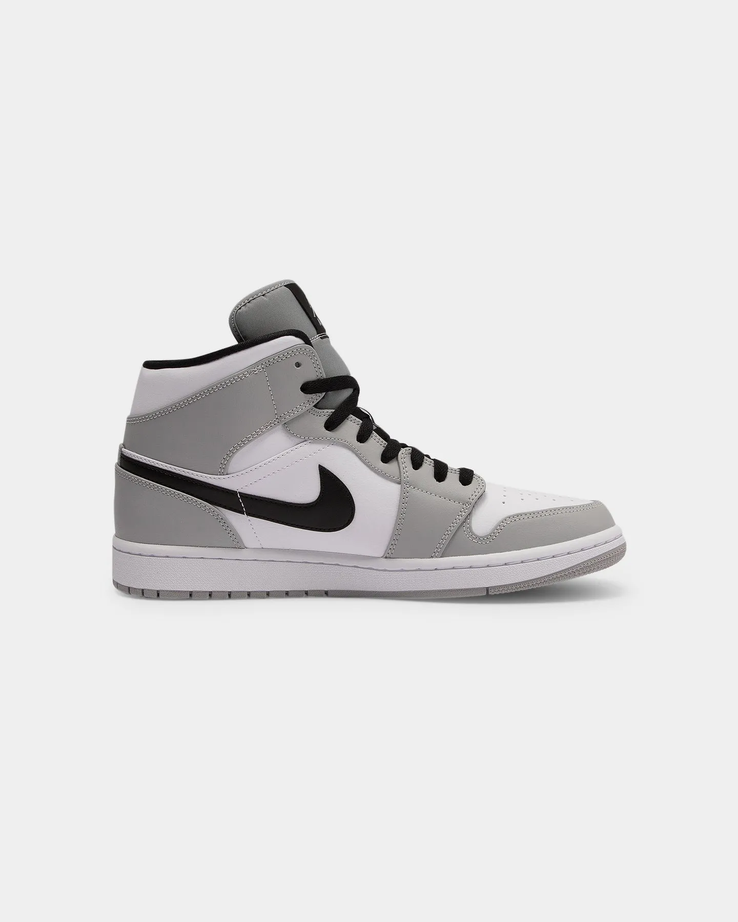 Jordan Men's Air Jordan 1 Mid 'Light Smoke Grey' Grey/Black/White Rich Glow