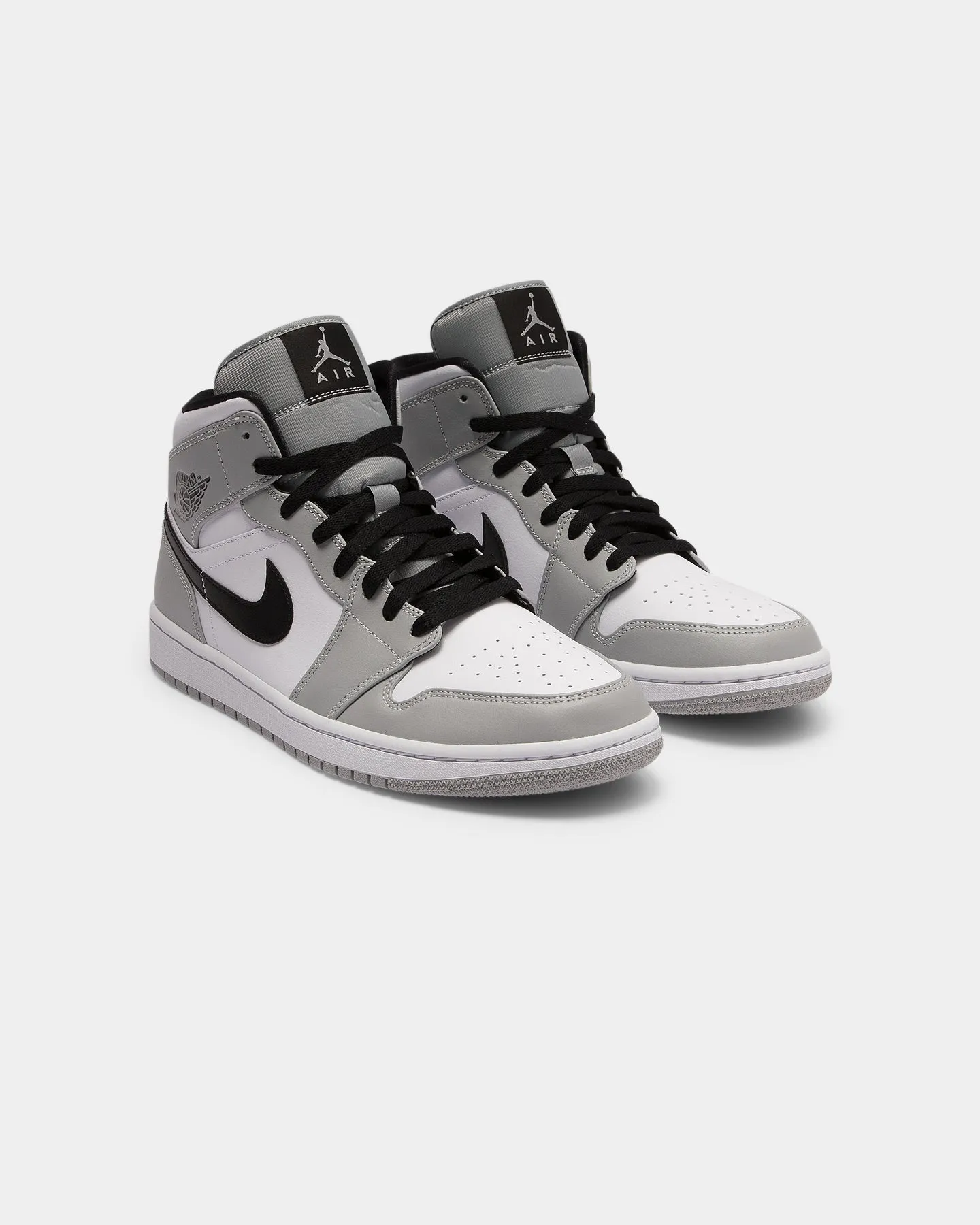 Jordan Men's Air Jordan 1 Mid 'Light Smoke Grey' Grey/Black/White Rain Guard Desert Cool