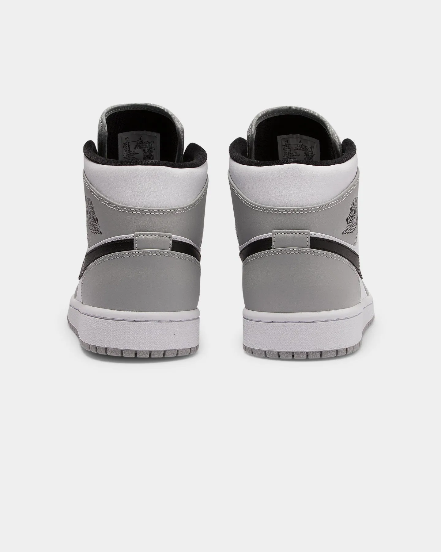 Jordan Men's Air Jordan 1 Mid 'Light Smoke Grey' Grey/Black/White Angel Glow