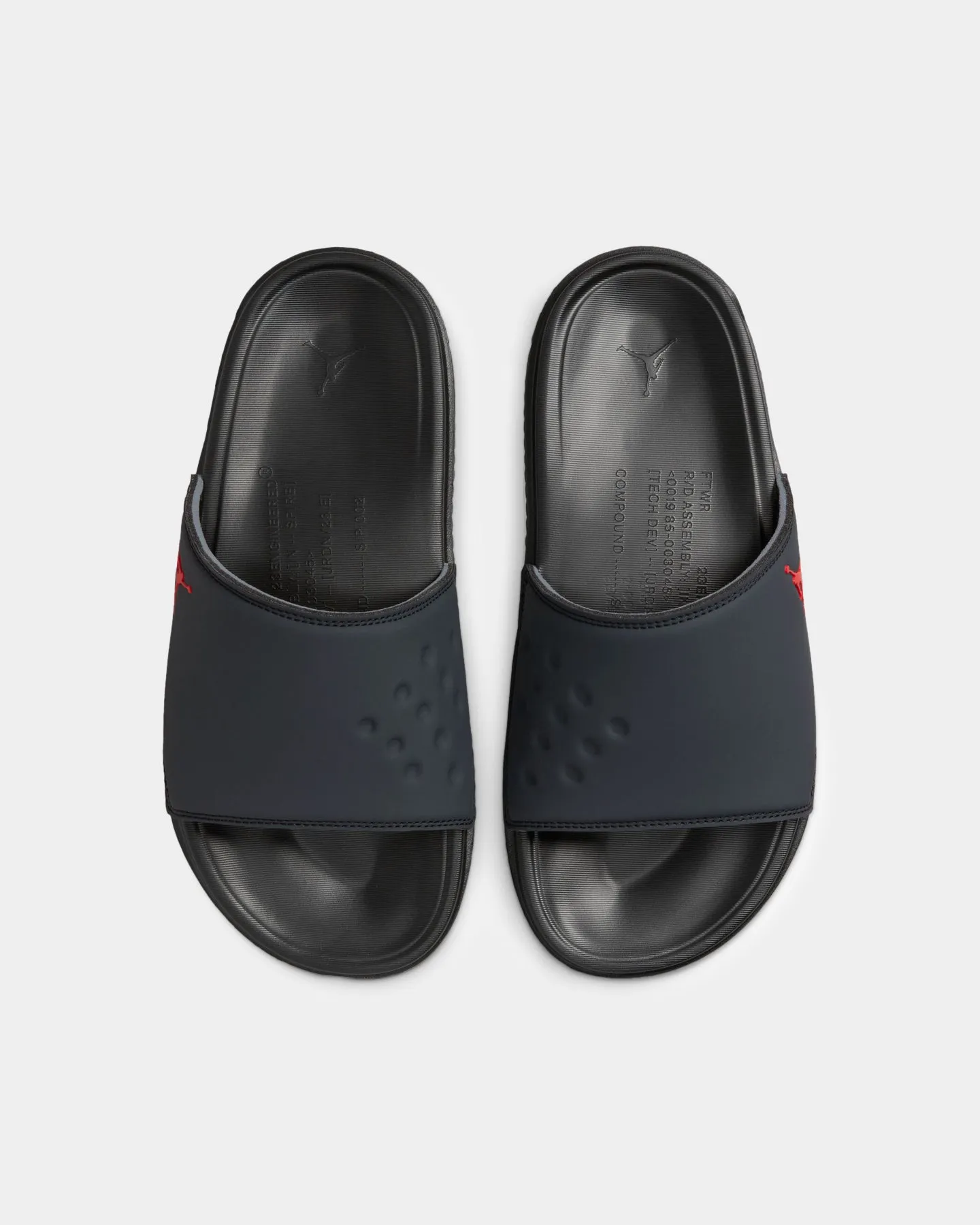 Retro Mood Ventilation holes Jordan Play Slides Anthracite/University Red