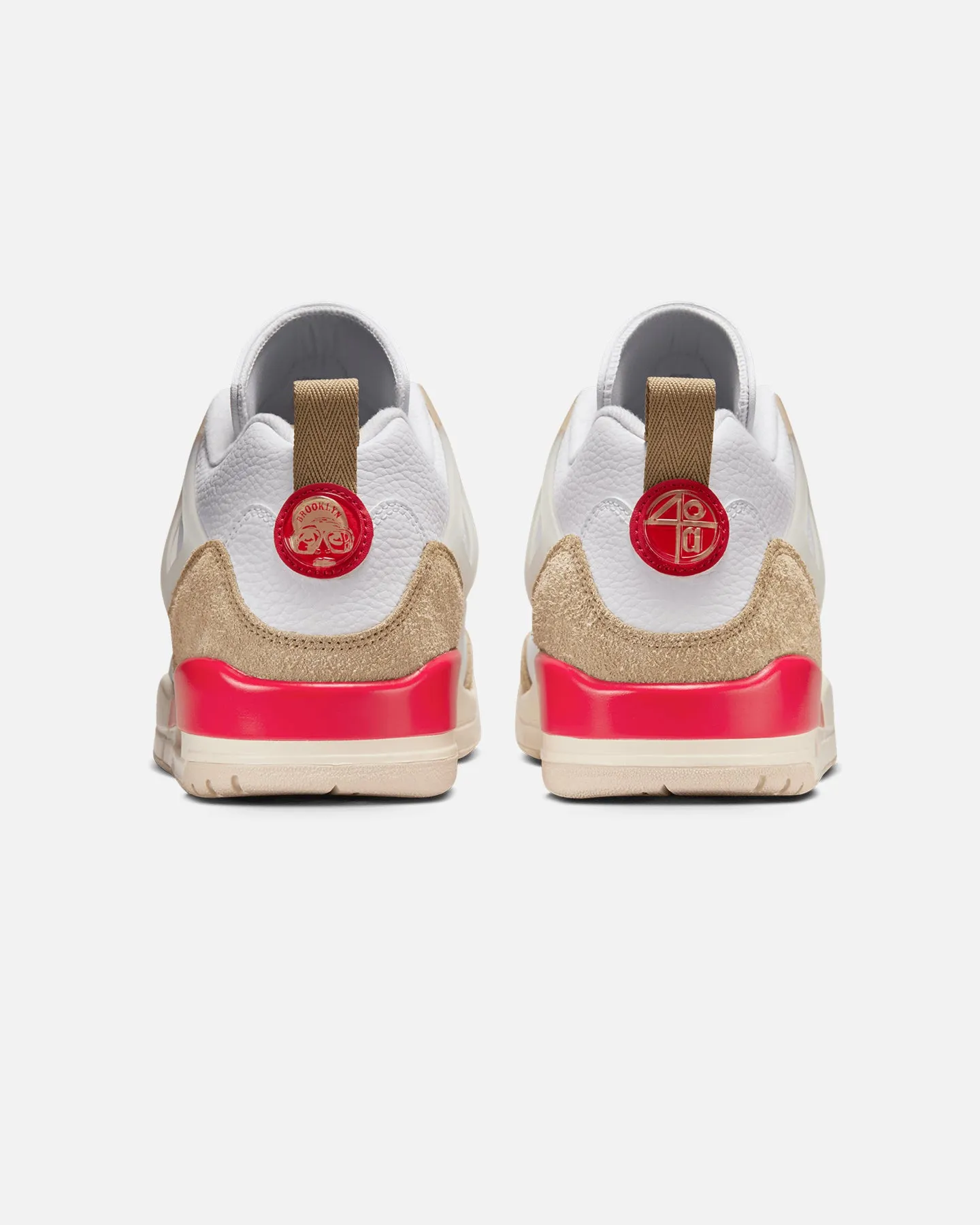 Durable Double Stitching Jordan Spizike Low White/Red