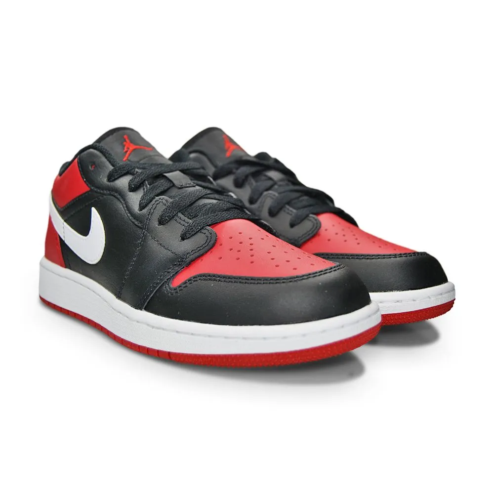 Juniors Nike Air Jordan 1 Low (GS) - 553560 066 - Black Gym Red White Comfortable Performance Defensive Cushioning