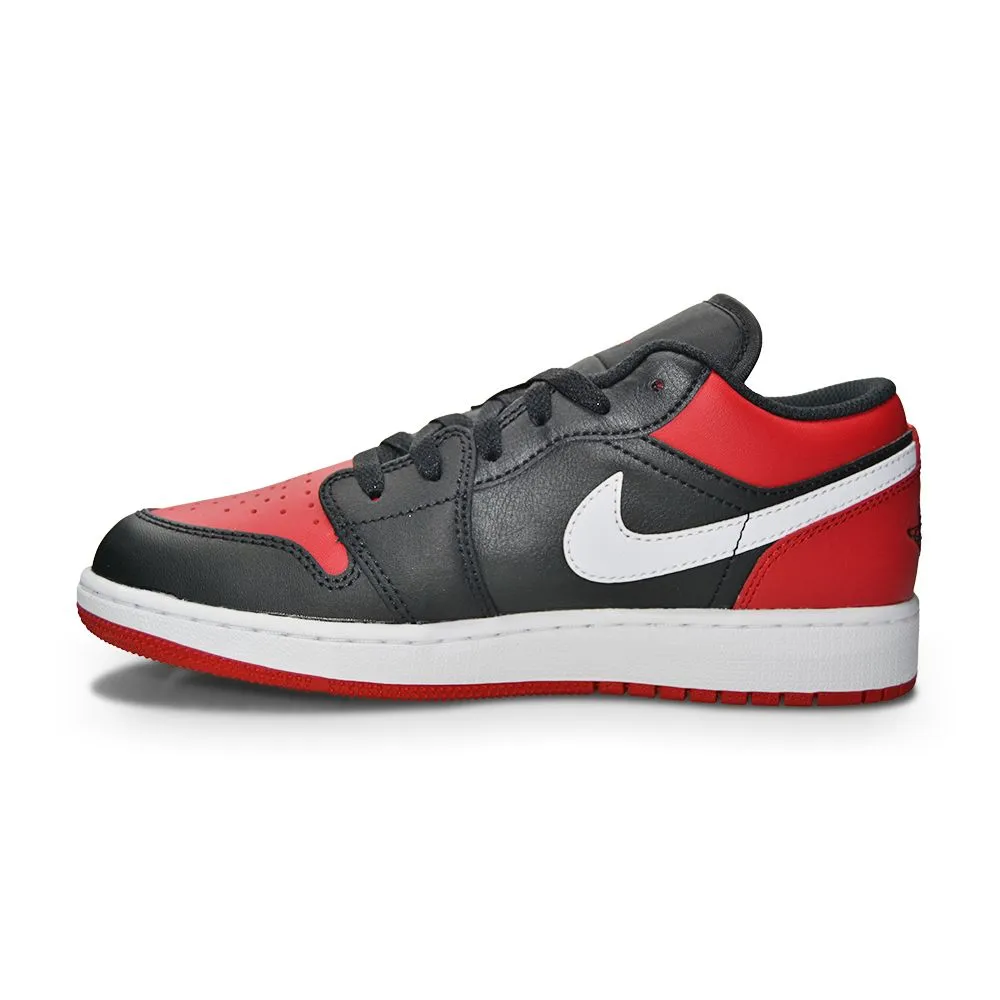 Juniors Nike Air Jordan 1 Low (GS) - 553560 066 - Black Gym Red White Non   Marking