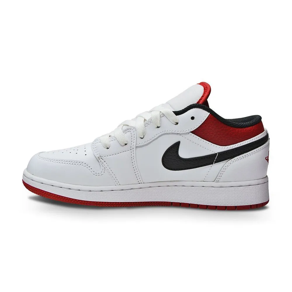 Juniors Nike Air Jordan 1 Low (GS) - 553560 118 - White gym Red Black Rollbar technology Quick   Drying