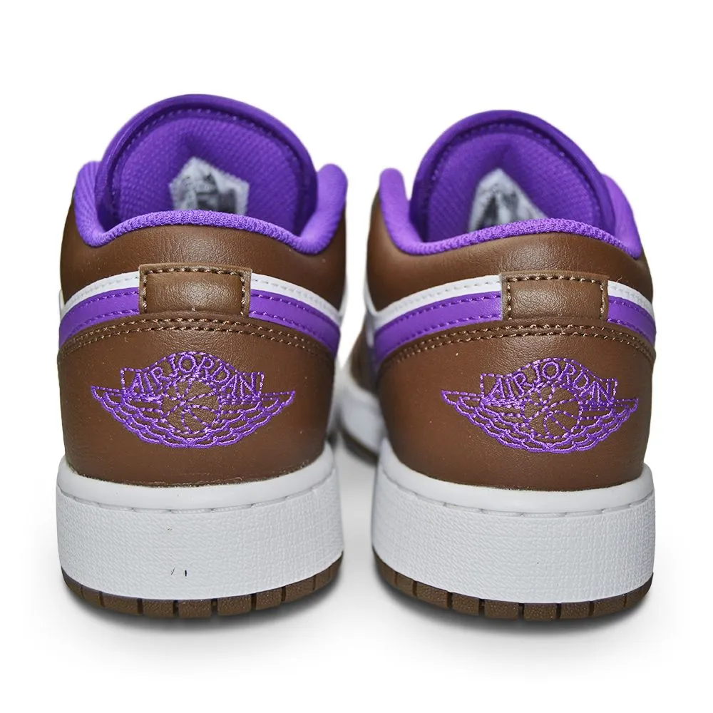 Juniors Nike Air Jordan 1 Low (GS) - 553560 215 - Palomino Wild Berry White Breathability Feature Stability frame