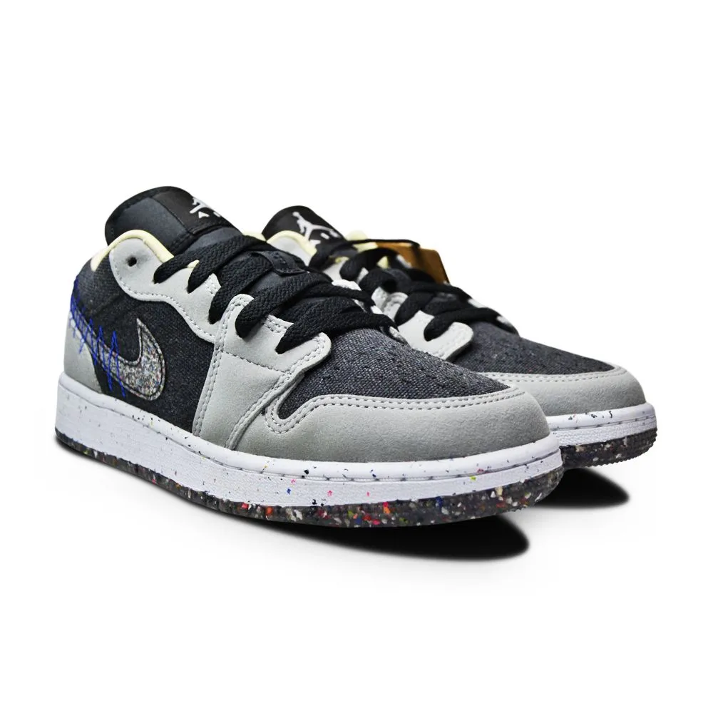Asymmetric Collar Support Full Length Air Channel Juniors Nike Air Jordan 1 Low SE (GS) - DM4690 001 - LT Smoke Grey Multicolor