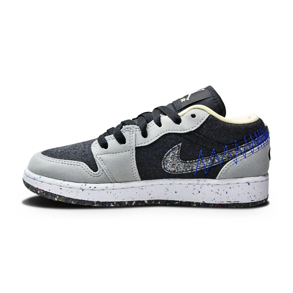 Supportive Heel Counter Juniors Nike Air Jordan 1 Low SE (GS) - DM4690 001 - LT Smoke Grey Multicolor
