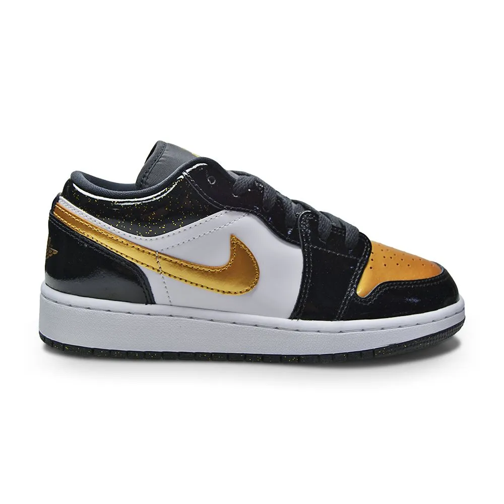 Impact Resistant Structure Juniors Nike Air Jordan 1 Low SE (GS) - DR6970 071 - Black Metallic Gold White