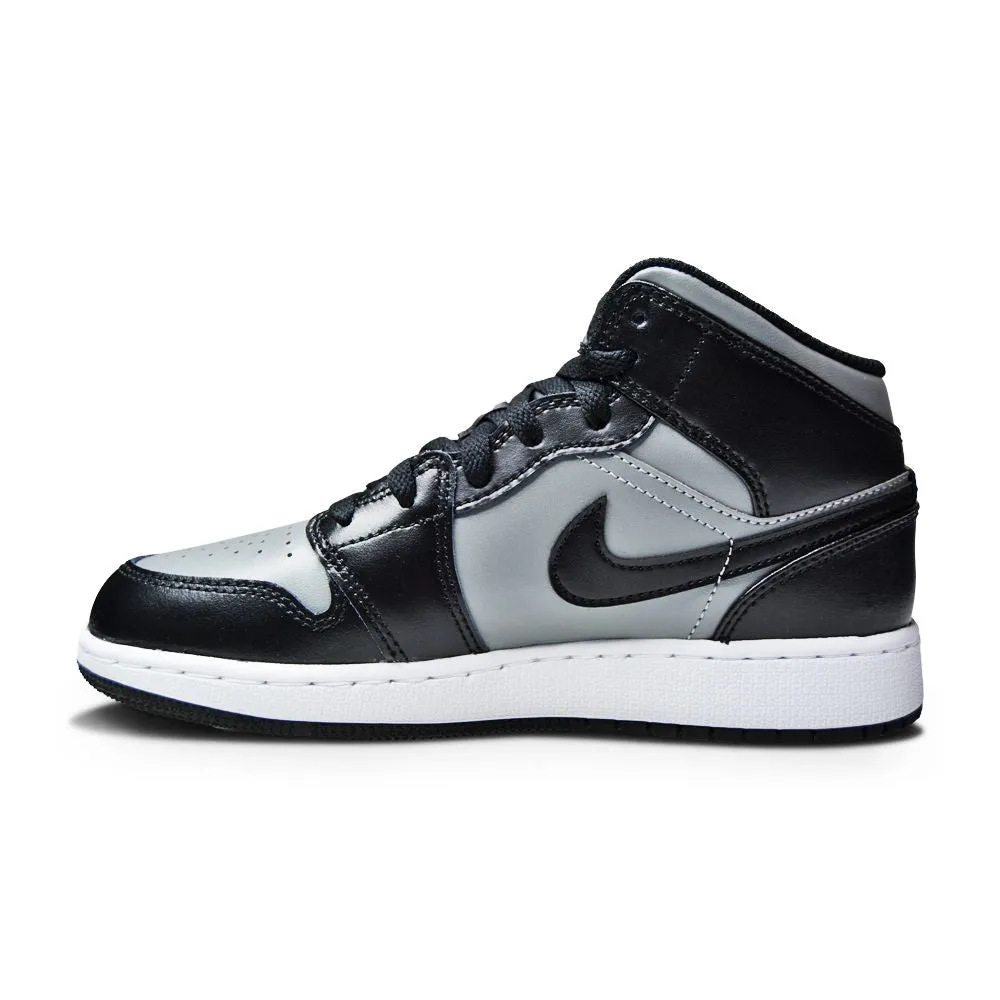 Rotational Studs Quality Juniors Nike Air Jordan 1 Mid - 554725 096 - Black Gym Red Particle Grey