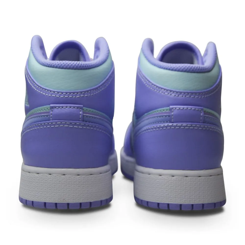 Performance Lace Lock Juniors Nike Air Jordan 1 Mid (GS) - 554725 500 - Purple Pulse Arctic Punch