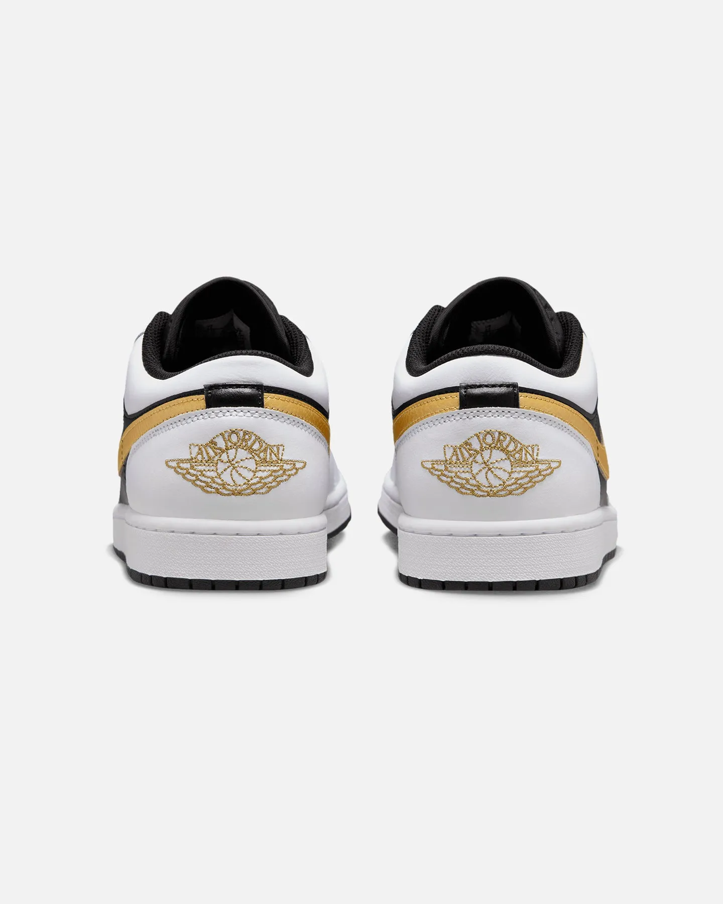 Jordan Air Jordan 1 Low "Gold Swoosh" White/Metallic Adjustable Fit Injury Safe