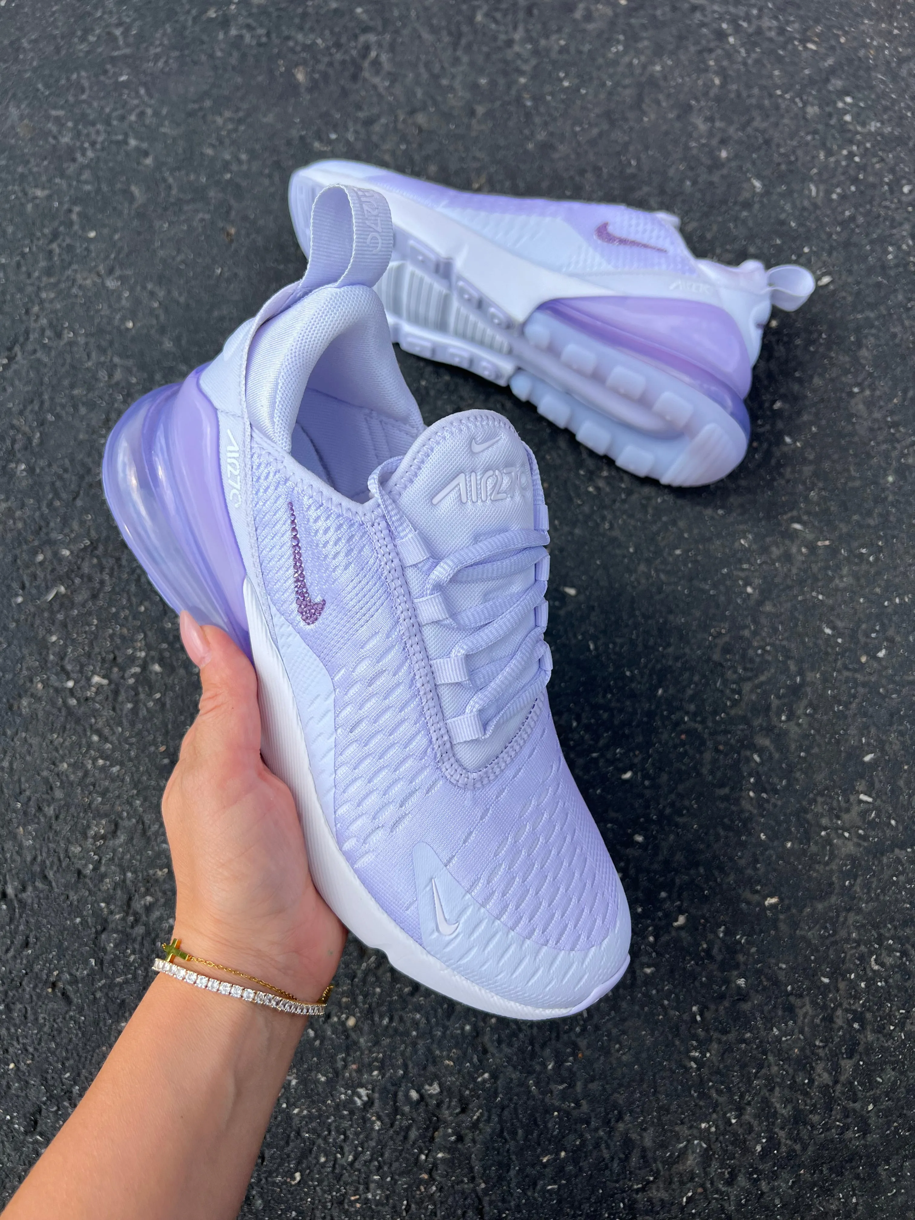 Scenic Step Modern Step Lavender Swarovski Women's Nike Shoes Air Max 270
