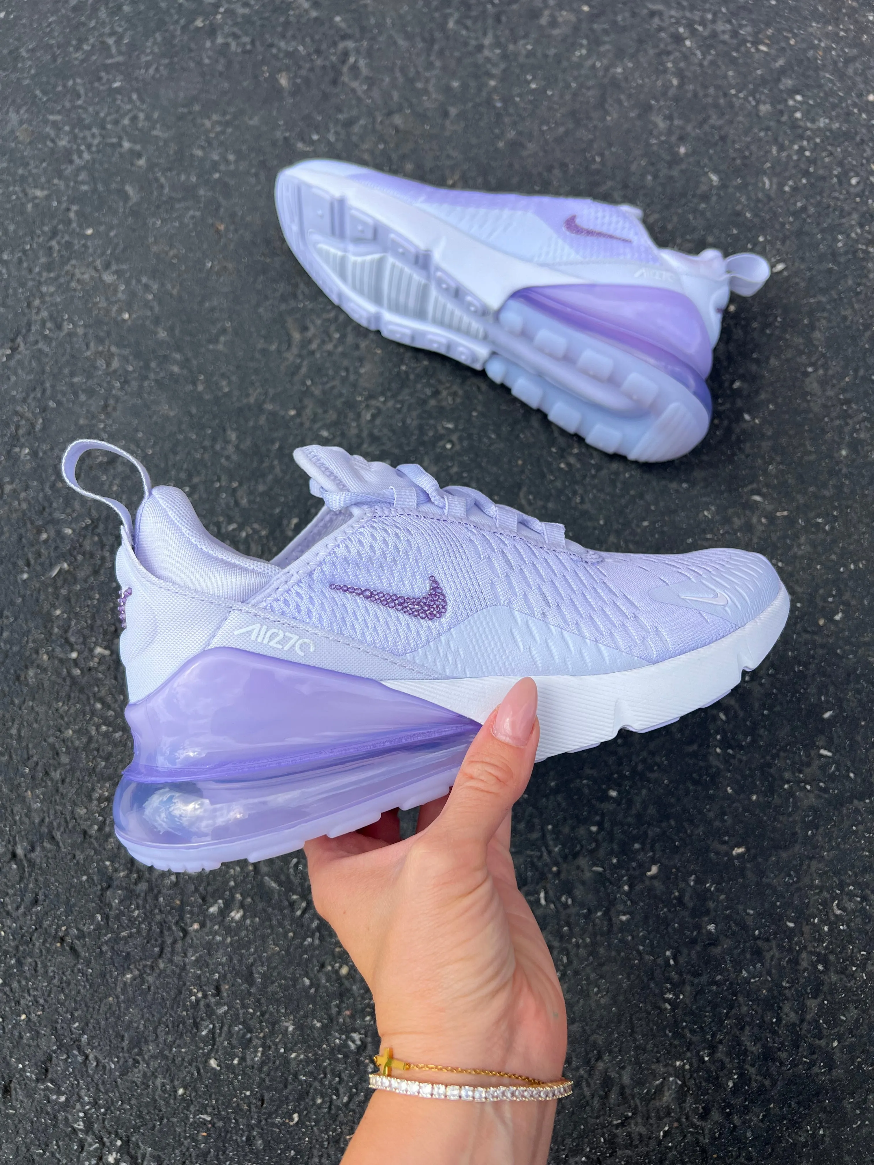 Daily Move Lavender Swarovski Women's Nike Shoes Air Max 270