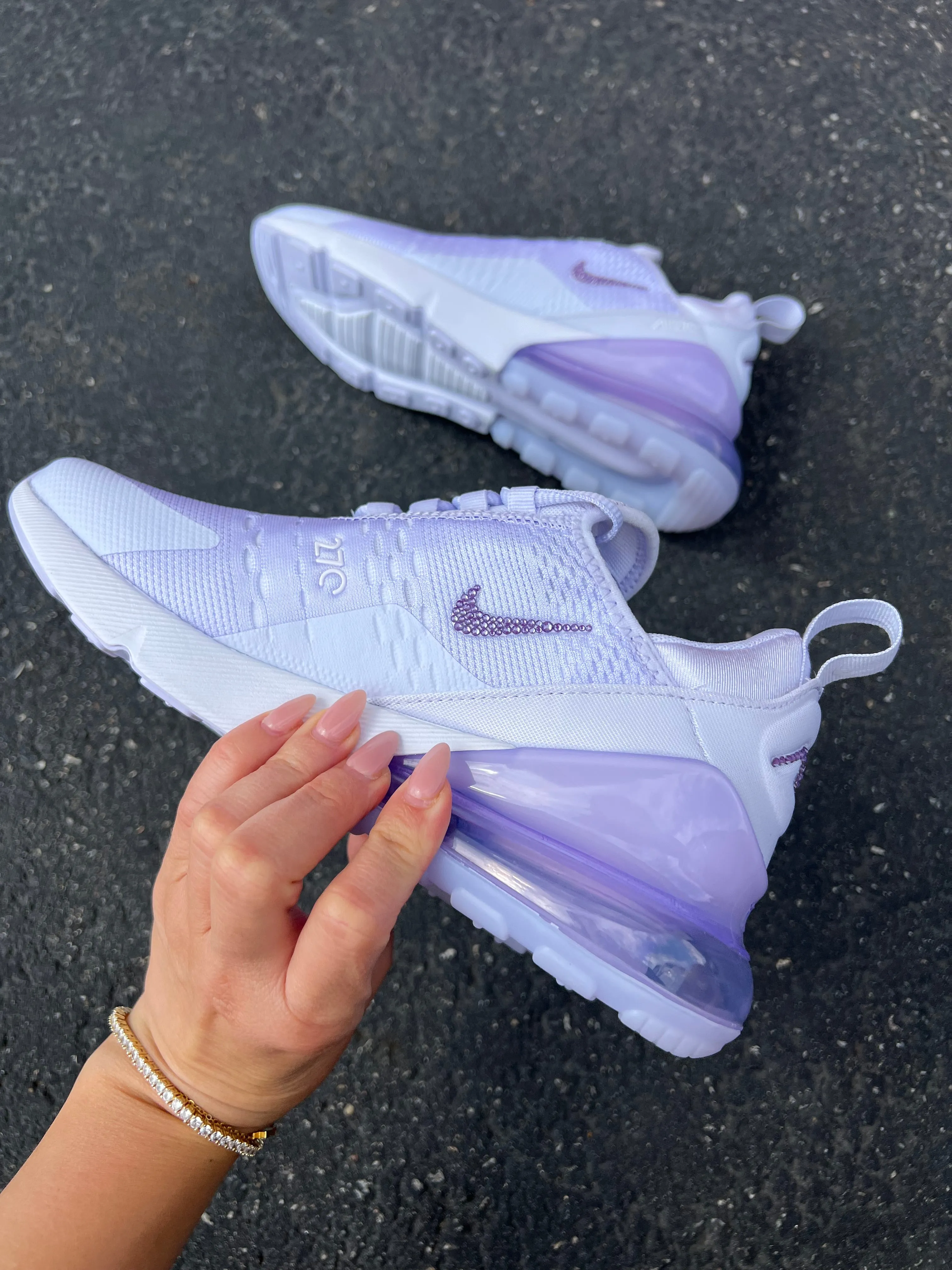 Breath Motion Lavender Swarovski Women's Nike Shoes Air Max 270
