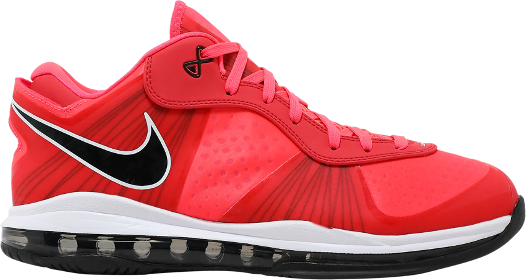 Abrasion Resistant Materials Comfortable Upper Material LeBron 8 V/2 Low 'Solar Red' - 456849 600