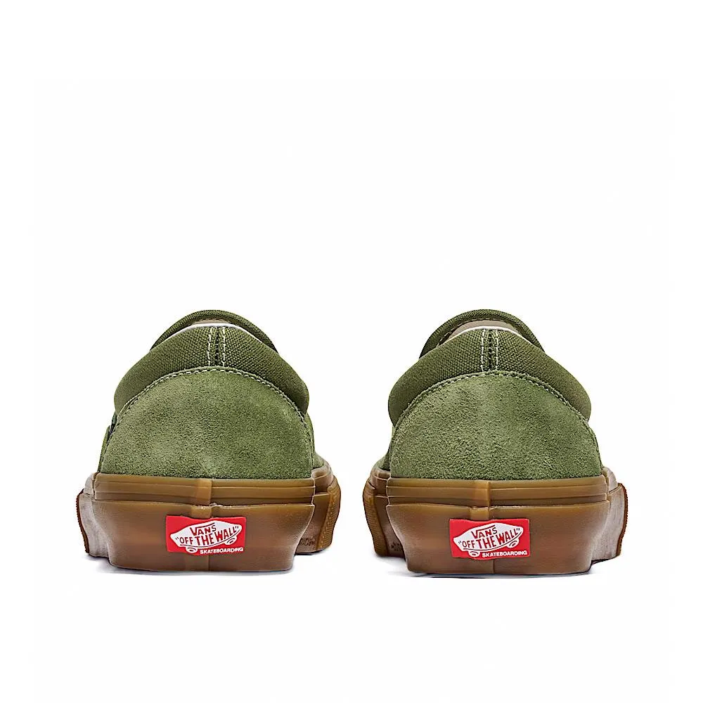 Flexible Arch Casual Vibe Vans Skate Slip-On - Green/Gum