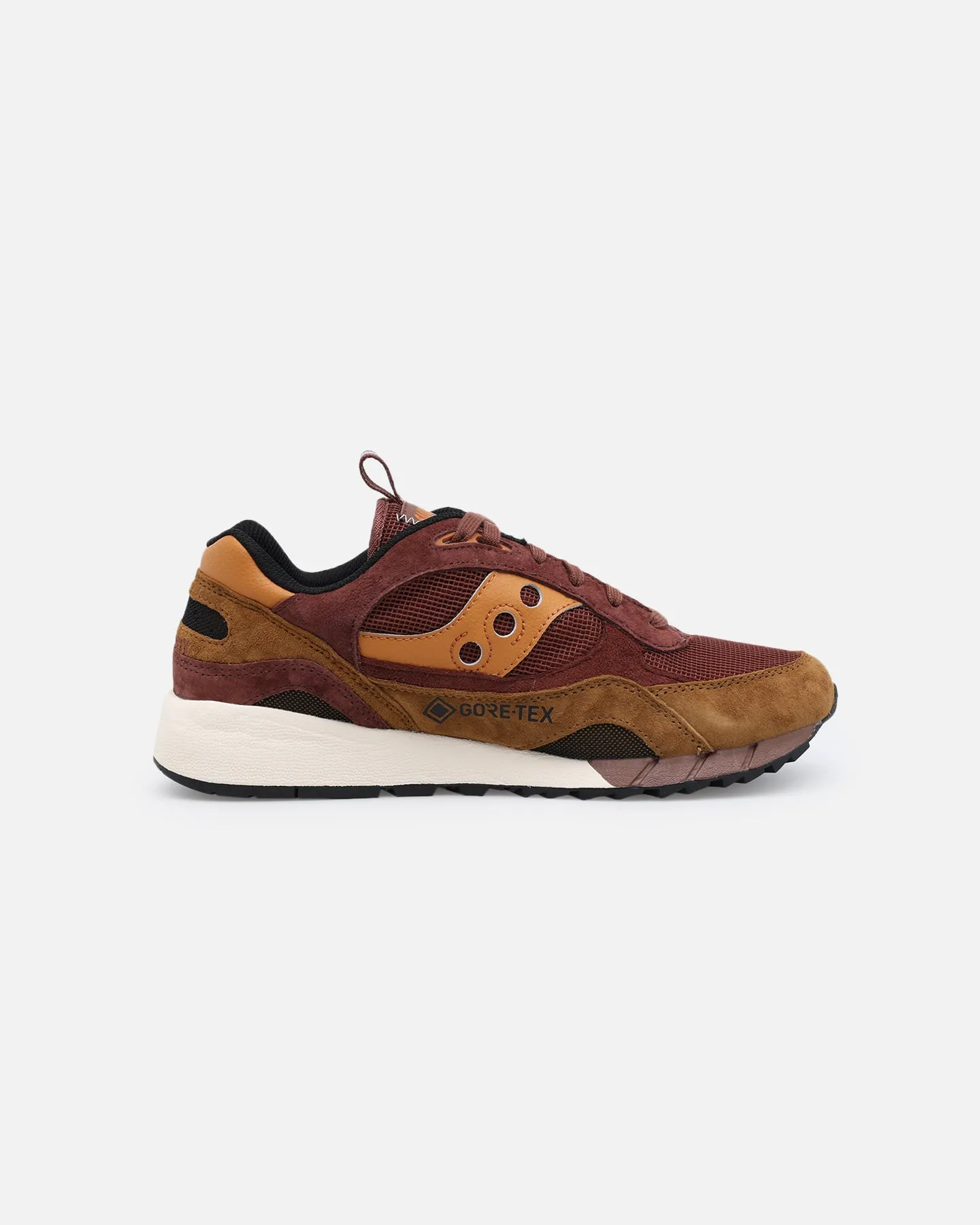 Saucony Shadow 6000 GTX Brown Fire Red Enhanced grip