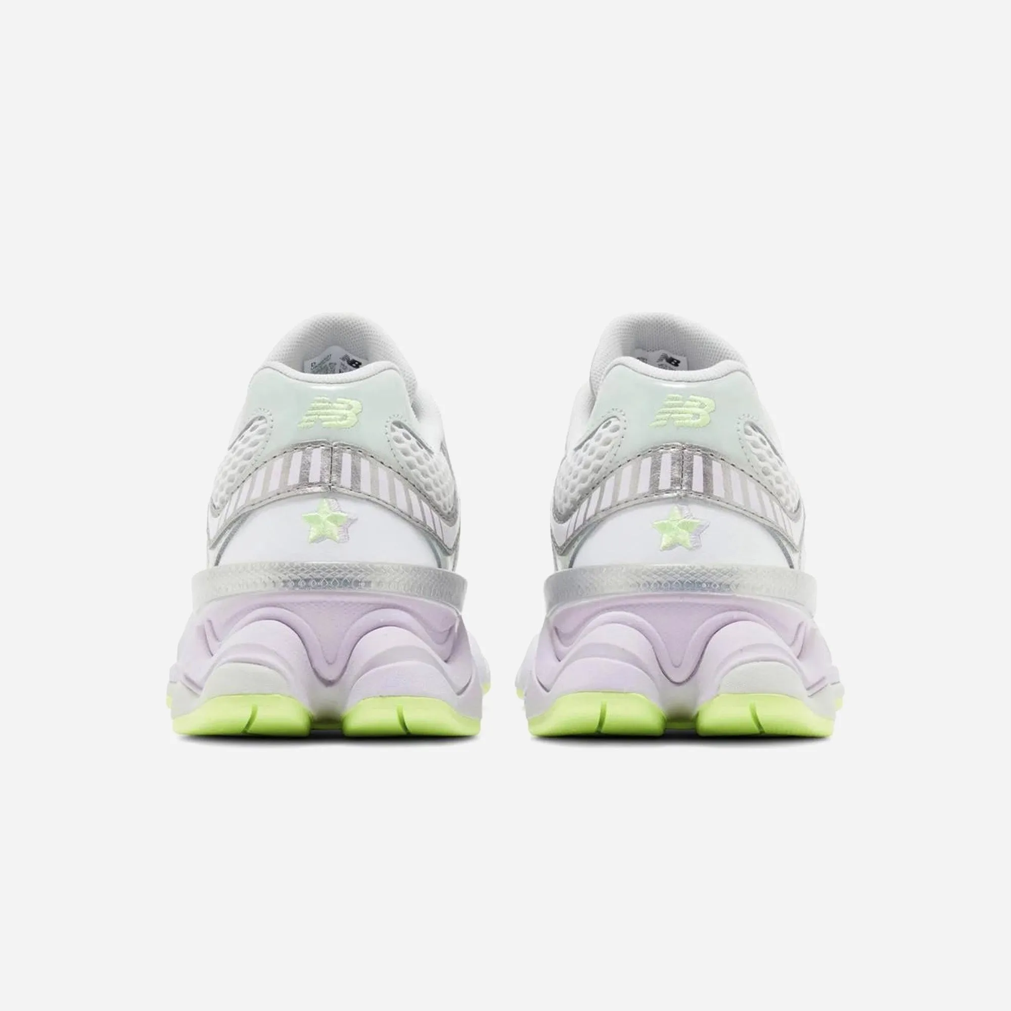 New Balance 9060 White Taro elastic - band - feature shoes