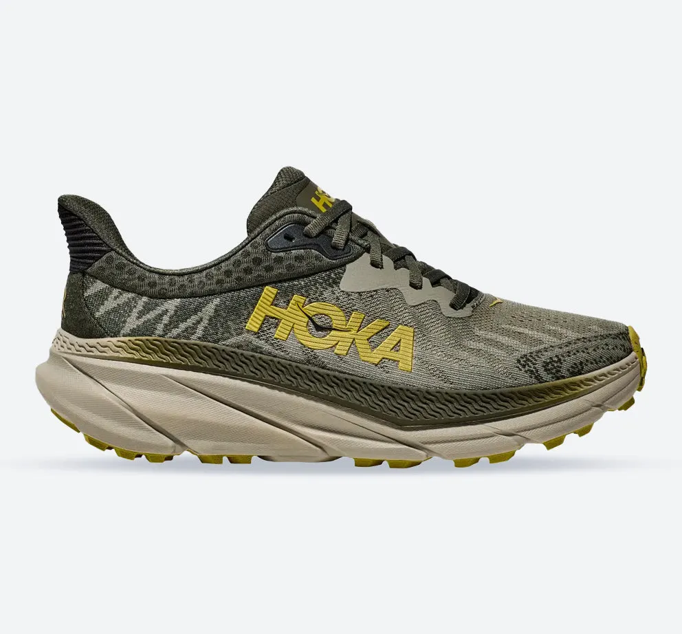 Men's Wide Fit Hoka Challenger 7 Trail Running Sneakers supportive fabric shoes casual - wear