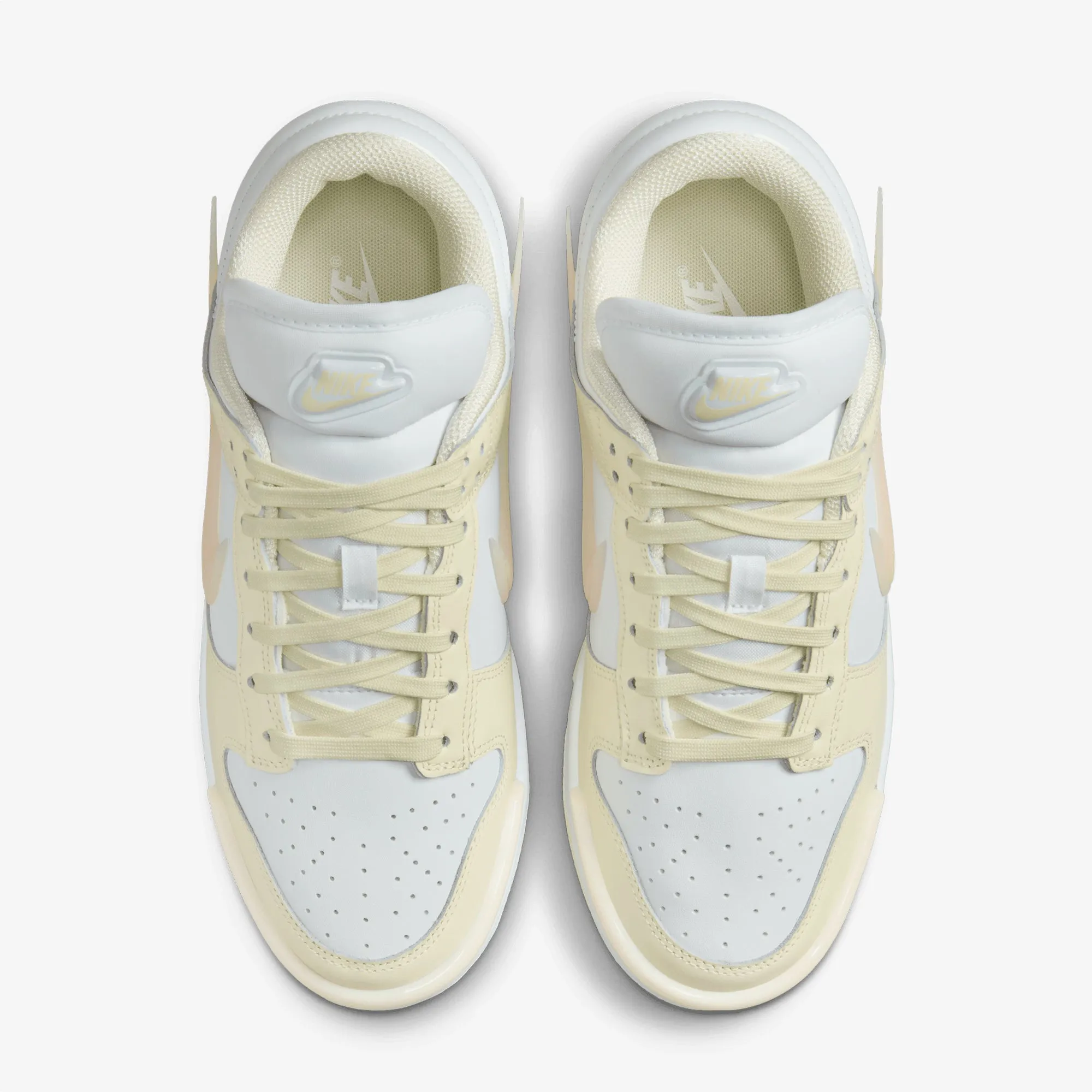 Nike | DUNK LOW TWIST  { COCONUT MILK/GUAVA ICE-WHITE Hiking Shoes Layered Look