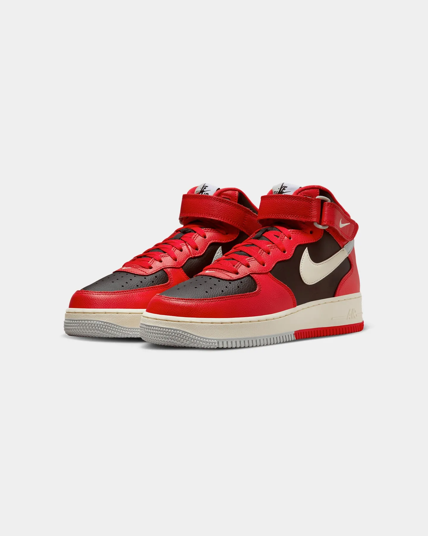 Nike Air Force 1 Mid '07 LV8 "Bred" Black/Coconut Milk/University Red Pool Ready Flexible Fit Busy Professionals