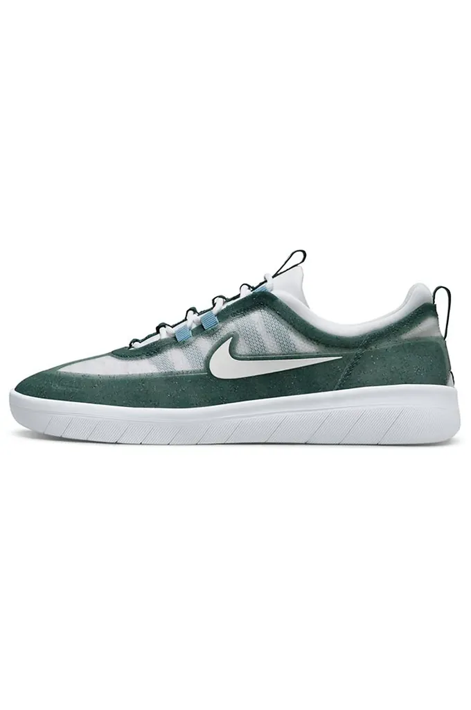 Nike SB Nyjah Free 2 Premium "Ash Green" Skate Shoes Skin Fresh