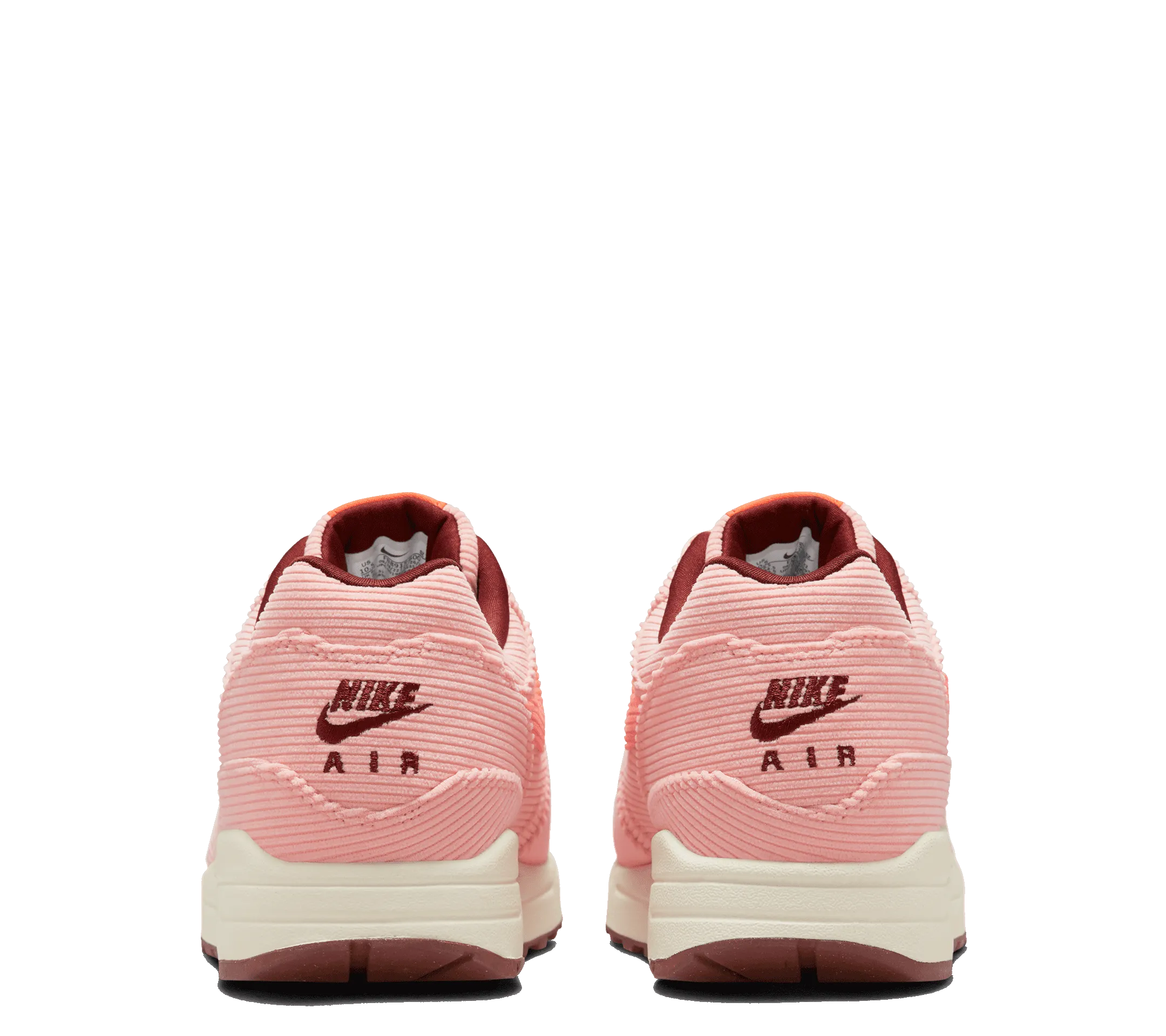 Nike Air Max 1 Premium "Coral Stardust Corduroy" Skate Cool Memory Foam Airport Travel