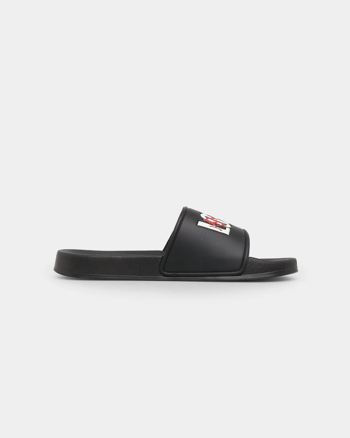 Leather easy move Loiter Honour Slides Black/Red