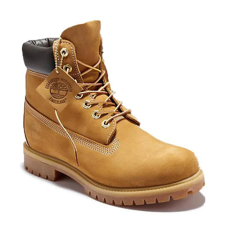 Men's 6" Premium Waterproof Wheat Work Hike Natural Movement