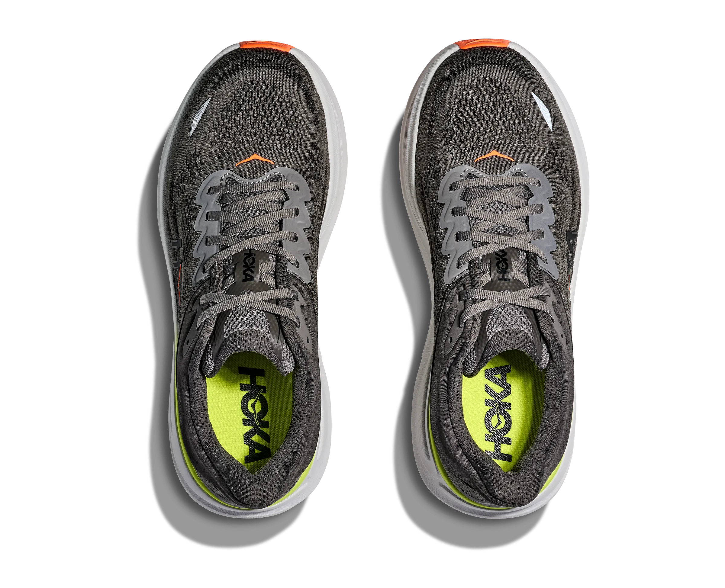 MEN'S BONDI 9 - D - ASPHALT GREY/GRAVEL Ventilated Mesh Long Distance