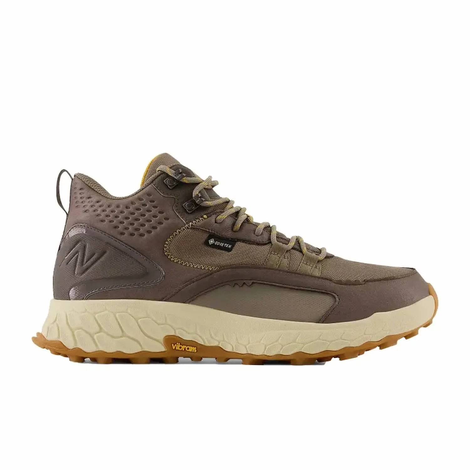 Daily Comfort Desert Wear Men's Fresh Foam X Hierro Mid Gtx Shoes - D Width In Wren / Bungee / Golden Hour