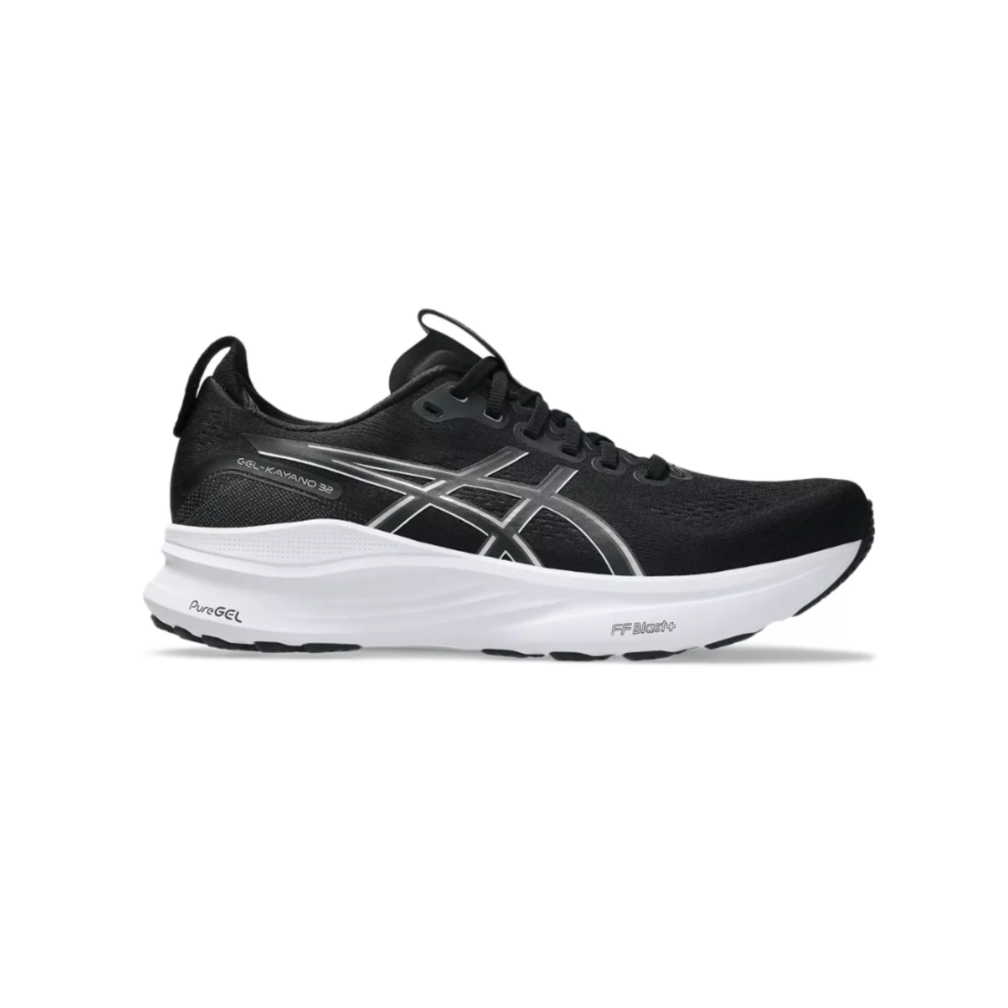 MEN'S KAYANO 32 - D - 002 BLACK/WHITE Rubber Sole Surf Step